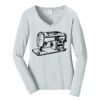 Ladies Long Sleeve Fan Favorite V Neck Tee Thumbnail