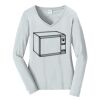 Ladies Long Sleeve Fan Favorite V Neck Tee Thumbnail