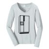 Ladies Long Sleeve Fan Favorite V Neck Tee Thumbnail