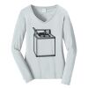 Ladies Long Sleeve Fan Favorite V Neck Tee Thumbnail