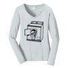 Ladies Long Sleeve Fan Favorite V Neck Tee Thumbnail