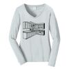 Ladies Long Sleeve Fan Favorite V Neck Tee Thumbnail