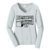 Ladies Long Sleeve Fan Favorite V Neck Tee Thumbnail