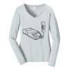 Ladies Long Sleeve Fan Favorite V Neck Tee Thumbnail