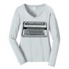 Ladies Long Sleeve Fan Favorite V Neck Tee Thumbnail