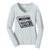 Ladies Long Sleeve Fan Favorite V Neck Tee Thumbnail