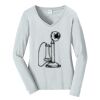 Ladies Long Sleeve Fan Favorite V Neck Tee Thumbnail