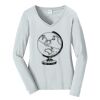 Ladies Long Sleeve Fan Favorite V Neck Tee Thumbnail