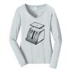 Ladies Long Sleeve Fan Favorite V Neck Tee Thumbnail