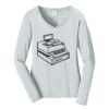 Ladies Long Sleeve Fan Favorite V Neck Tee Thumbnail