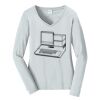 Ladies Long Sleeve Fan Favorite V Neck Tee Thumbnail