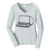 Ladies Long Sleeve Fan Favorite V Neck Tee Thumbnail