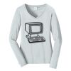 Ladies Long Sleeve Fan Favorite V Neck Tee Thumbnail