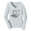 Ladies Long Sleeve Fan Favorite V Neck Tee Thumbnail