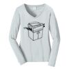 Ladies Long Sleeve Fan Favorite V Neck Tee Thumbnail