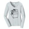 Ladies Long Sleeve Fan Favorite V Neck Tee Thumbnail