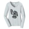 Ladies Long Sleeve Fan Favorite V Neck Tee Thumbnail