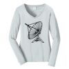 Ladies Long Sleeve Fan Favorite V Neck Tee Thumbnail