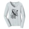 Ladies Long Sleeve Fan Favorite V Neck Tee Thumbnail