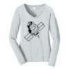 Ladies Long Sleeve Fan Favorite V Neck Tee Thumbnail