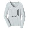 Ladies Long Sleeve Fan Favorite V Neck Tee Thumbnail