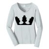 Ladies Long Sleeve Fan Favorite V Neck Tee Thumbnail