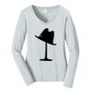 Ladies Long Sleeve Fan Favorite V Neck Tee Thumbnail