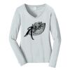 Ladies Long Sleeve Fan Favorite V Neck Tee Thumbnail