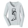 Ladies Long Sleeve Fan Favorite V Neck Tee Thumbnail