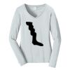 Ladies Long Sleeve Fan Favorite V Neck Tee Thumbnail