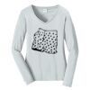 Ladies Long Sleeve Fan Favorite V Neck Tee Thumbnail