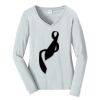 Ladies Long Sleeve Fan Favorite V Neck Tee Thumbnail