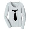 Ladies Long Sleeve Fan Favorite V Neck Tee Thumbnail