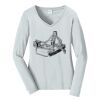 Ladies Long Sleeve Fan Favorite V Neck Tee Thumbnail