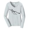 Ladies Long Sleeve Fan Favorite V Neck Tee Thumbnail