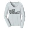 Ladies Long Sleeve Fan Favorite V Neck Tee Thumbnail