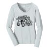 Ladies Long Sleeve Fan Favorite V Neck Tee Thumbnail