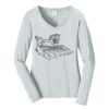 Ladies Long Sleeve Fan Favorite V Neck Tee Thumbnail