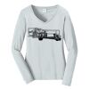 Ladies Long Sleeve Fan Favorite V Neck Tee Thumbnail