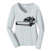 Ladies Long Sleeve Fan Favorite V Neck Tee Thumbnail