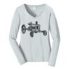 Ladies Long Sleeve Fan Favorite V Neck Tee Thumbnail