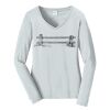 Ladies Long Sleeve Fan Favorite V Neck Tee Thumbnail