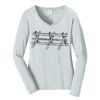 Ladies Long Sleeve Fan Favorite V Neck Tee Thumbnail