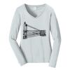 Ladies Long Sleeve Fan Favorite V Neck Tee Thumbnail