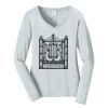 Ladies Long Sleeve Fan Favorite V Neck Tee Thumbnail