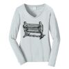 Ladies Long Sleeve Fan Favorite V Neck Tee Thumbnail