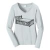 Ladies Long Sleeve Fan Favorite V Neck Tee Thumbnail