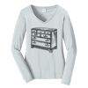 Ladies Long Sleeve Fan Favorite V Neck Tee Thumbnail