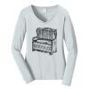 Ladies Long Sleeve Fan Favorite V Neck Tee Thumbnail