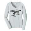 Ladies Long Sleeve Fan Favorite V Neck Tee Thumbnail